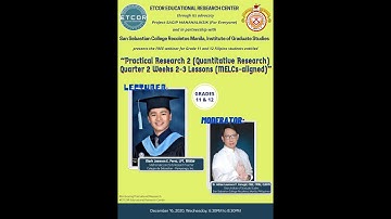 “Practical Research 2 (Quantitative Research) Quarter 2 Weeks 2-3 Lessons (MELCs-aligned)”