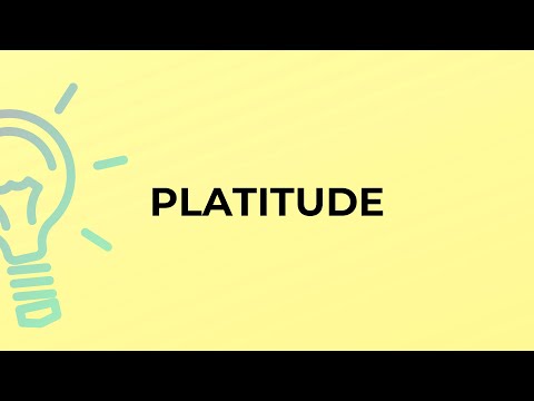 Vídeo: O que significa platitude?