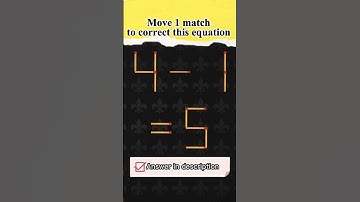 Мatchstick puzzle №68 Move 1 match to correct this equation