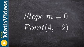 Writing an equation using point slope form given a point and slope