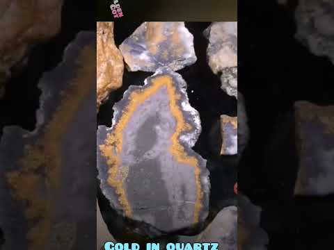 شكل الذهب في احجار المرو او الكواتز