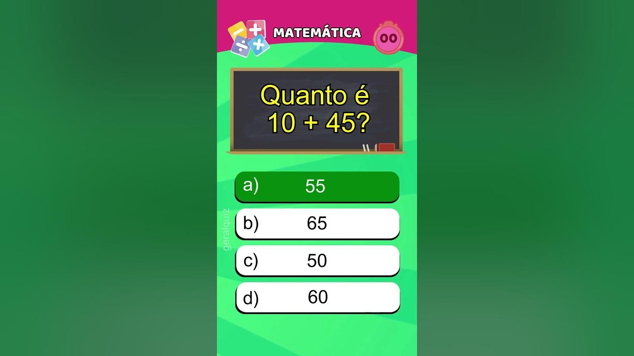 QUIZ DE MATEMÁTICA #quiz #conhecimentosgerais #entretenimiento