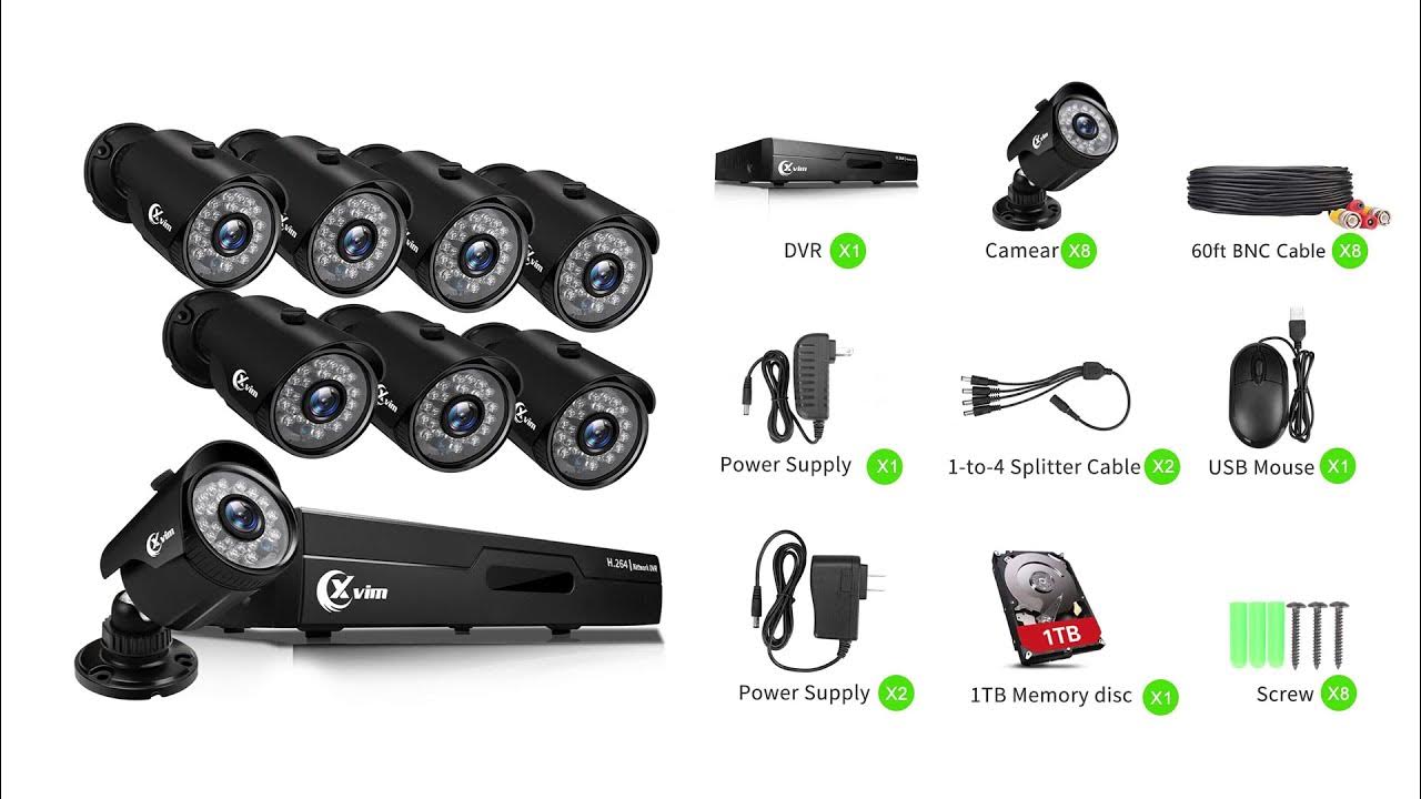 XVIM 8pcs Cameras Security Camera System Installation Tutorial for APP