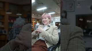 Short Pixie with Pink Color Transformation #shorts