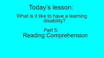 Speducation What its like to have a learning disability part 5