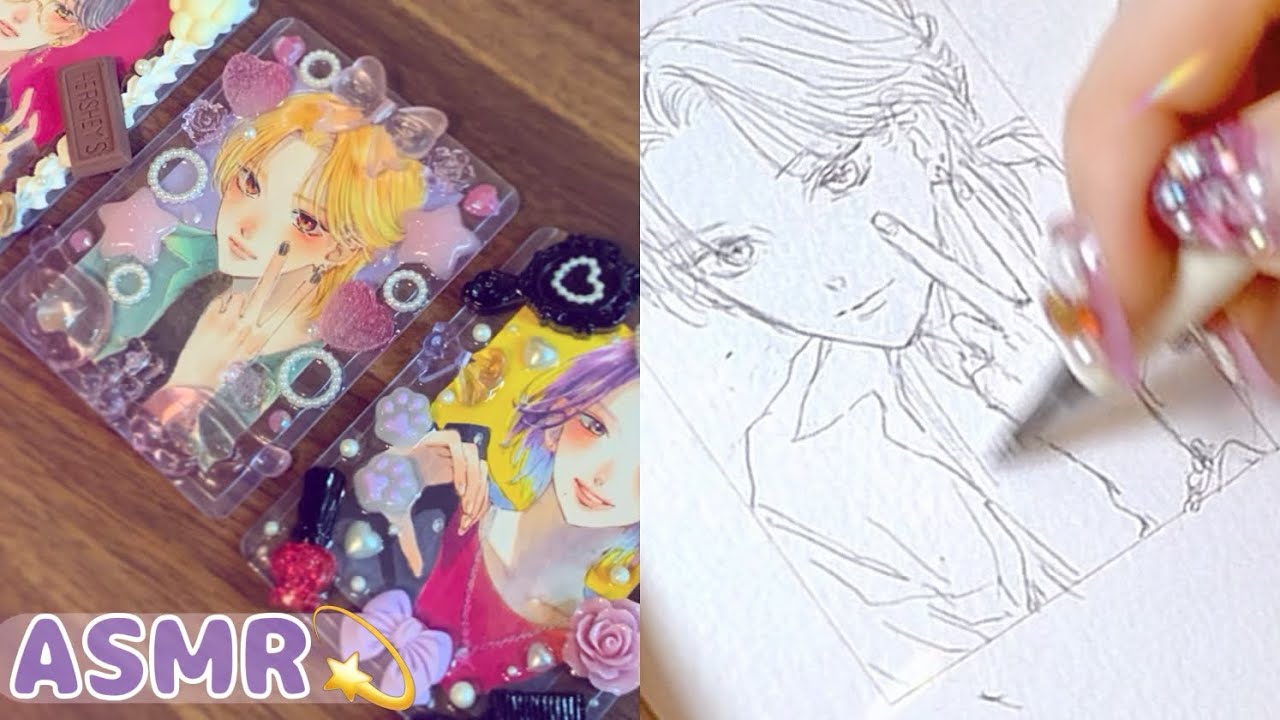 [ASMR] Мило украсьте красивых мальчиков / Work BGM / Sleep BGM [Tading Card Deco]