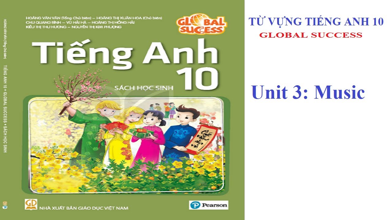 Từ vựng tiếng anh 10 Global success : Unit 3 : Music - YouTube