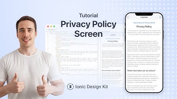 How to create a Privacy Policy Screen | Ionic Design Kit
