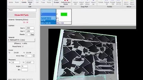 Metalix MT Laser V17 with Camera Places Parts on Remnants