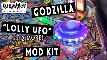 Godzilla "Lolly UFO" mod kit (UFO + RGB Postlights + Backbox Zilla Breath)