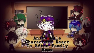 Anime Male Characters React To Afton Family Meme with William Afton (Gacha Club)