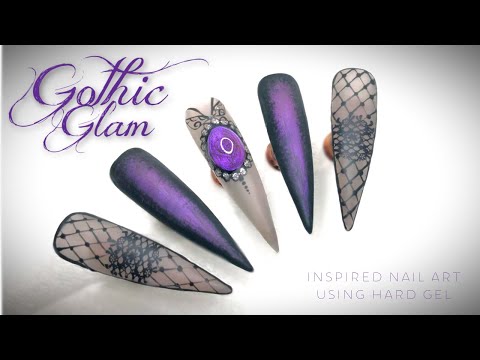 Gothic Glam Inspired Nail Design