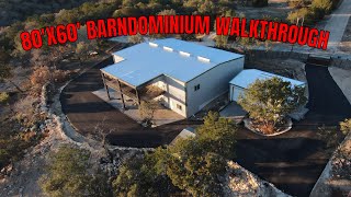 80X60 Barndominium Walkthrough/Tour (Shop House, Garage With Living Quarters)