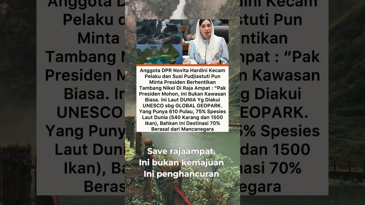 save raja ampat. ini bukan kemajuan tapi penghancuran