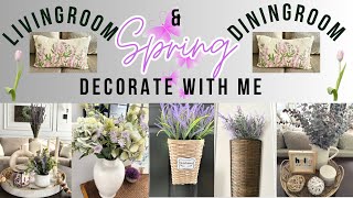 Living Room & Dining Room|SPRING 🦋🌷Decorate With Me
