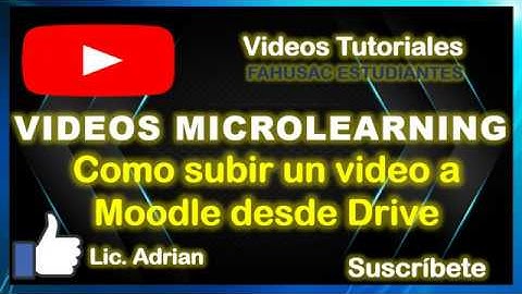 Compartir un video en Moodle desde Drive