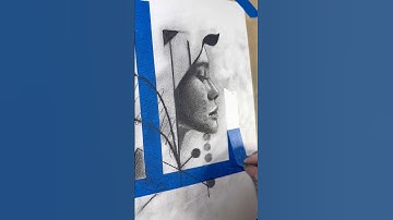 Abstract Charcoal Drawing ✏️ #charcoalwithjesse #portraitfeed #charcoalart #abstractart #charcoal