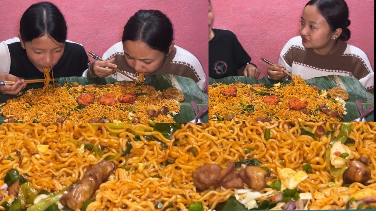 Didi baini ko ramailo guff ani mitho mitho khana sanga😍❤️#mukbang 