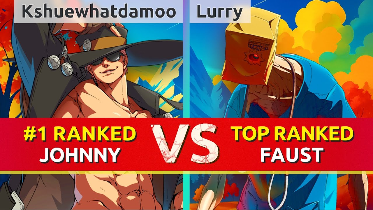 GGST ▰ Kshuewhatdamoo (#1 Ranked Johnny) vs Lurry (TOP Ranked Faust). High Level Gameplay