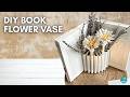 DIY Book Vase | Easy Book Folded Vase With Paper Flowers | Paper Crafts