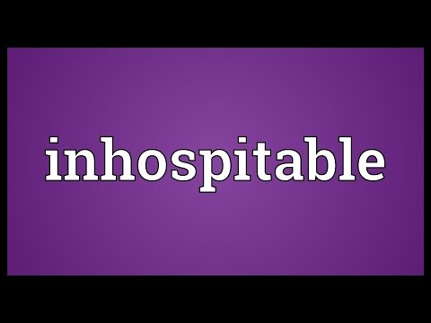 Inhospitable Meaning