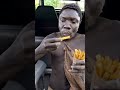 Hadzabe Tribe - Tried Fries. #hadzabetribe #chaaba #africantribe #usa #uk #bushman #hadza #africa