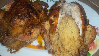 رمضان 2024🌙اروع دجاج محمر محشي بالارز باسهل طريقة وبنيين😋 و سر التتبيلة لي خباوها عليكم😍
