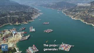 Amazing aerial view: World's largest shiplift at Three Gorges Dam