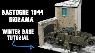 1/35 Scale Bastogne Diorama Tutorial / Winter and snow diorama base guide