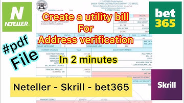 Make Utility bill in 2 Minutes | Utility bill for Neteller,Skrill,bet365 | IT Solution BD | Utility