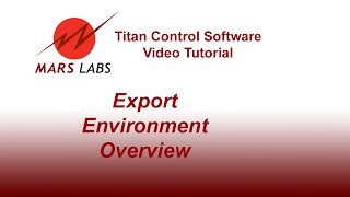 TCS Operation: Export Overview