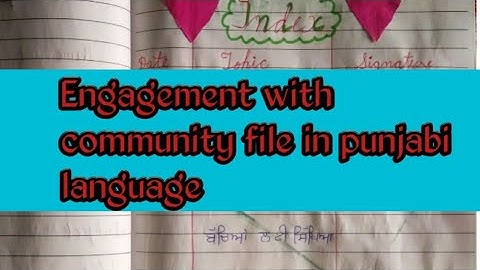 Engagement with community file in punjabi / punjabi university patiala b.ed file