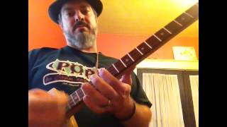 neanderpaul 4 string CBG tuning Cigar box guitar nation C,G,C,Eflat tutorial