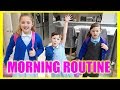 School Morning Routine!!! Ava Isla and Olivia!