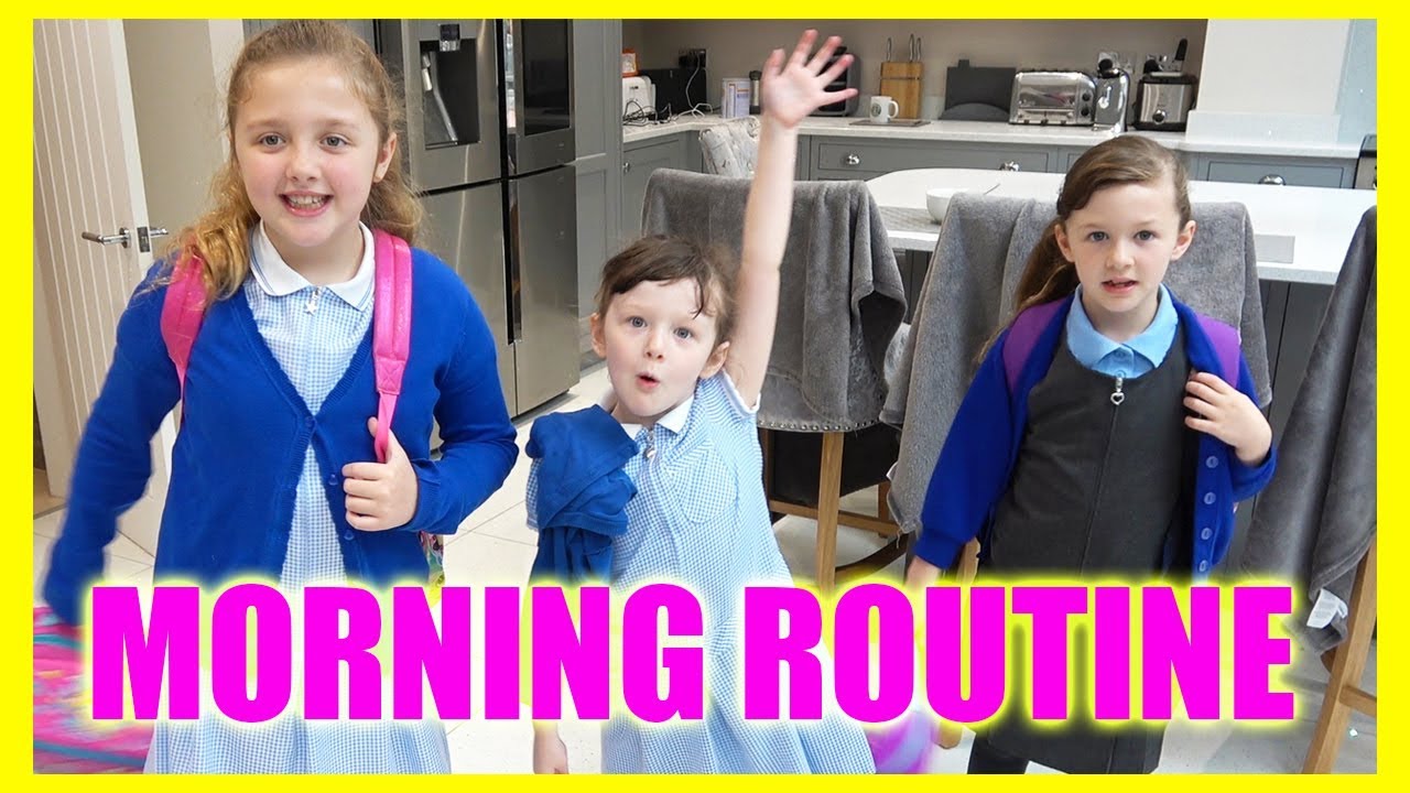 School Morning Routine!!! Ava Isla and Olivia!