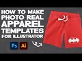 How To Make Photo Real Apparel Templates In Illustrator (Bitmap + Vector Art)