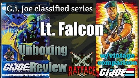Falcon - G.I. Joe Classified Series Unboxing and Review W/Vintage Comparison and Head swap!