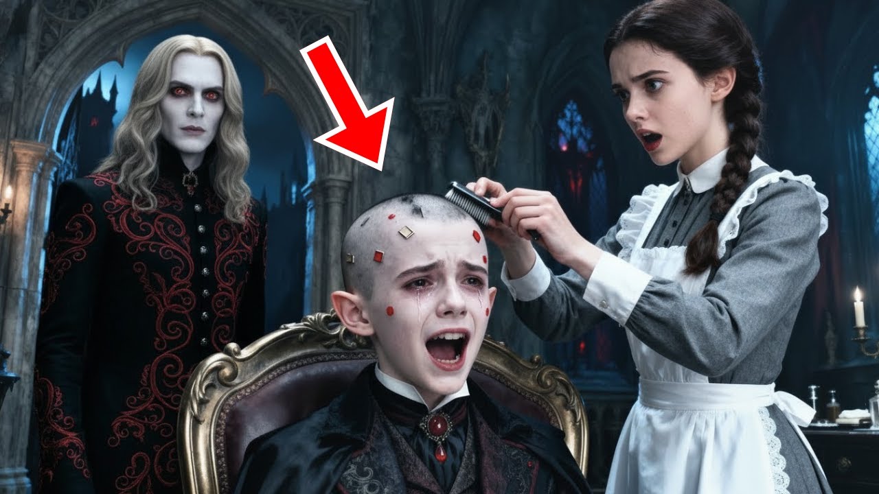 hijo del rey vampiro sufría todos los días hasta que empleada encontró algo horripilante en cabello