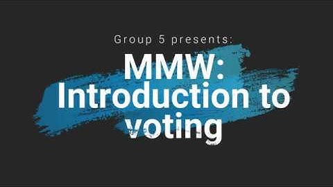 INTRODUCTION TO VOTING (Mathematics In the Modern World)