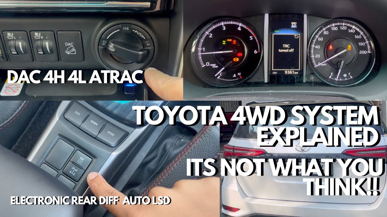 TOYOTA FORTUNER & HILUX 4x4 System Explained How to use ? Auto LSD
