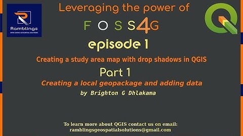 Creating a geopackage and adding data Eps1 Part 1