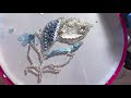 DIY Hand embroidery feather | Перо из бисера | Вышивка бисером и пайетками