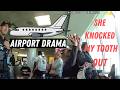 Airport Incident: Child Pushed During Boarding Leads to fight between adults.