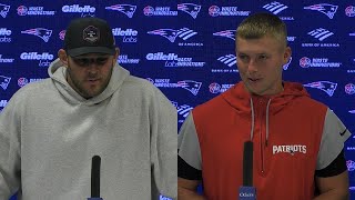 Garrett Bradbury & Efton Chism III Address the Media | Patriots Press Conference