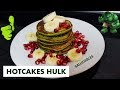 Como hacer GREEN PANCAKES/ HOTCAKES DE ESPINACA Y AVENA / SALUDABLES/ GREEN PANCAKES