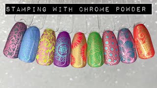 ✨STAMPING WITH HOLO CHROME POWDER | ISABELMAYNAILS
