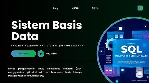 Tugas Besar Sistem Basis Data "Analisis Sistem Perpustakaan Melalui Draw.io dan MySQL" — Kelompok 8