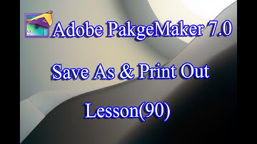 How To Make Save As And Print Out In Adobe PageMaker 7.0 Lesson (90)| Myanmar Lesson