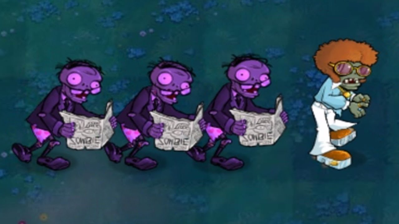 3 Newspaper Zombies vs 1 Dancing Zombie Fight // Plants vs Zombies ...