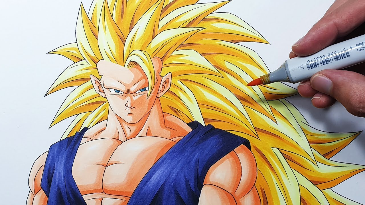 How To Draw Goku Super Saiyan 3 - Drawing Tutorial! - YouTube